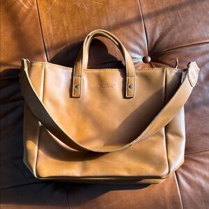 Peter Clay Tan Leather Shoulder Bag